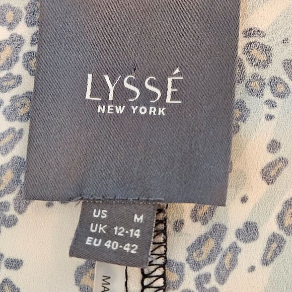 LYSSE New York Camonimal Top Size Medium Mixed Media Animal Print Tunic Mob Wife - Picture 7 of 12